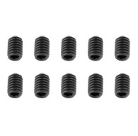 TEAM CORALLY - STEEL SET SCREWS M4 X 6MM - HEX - 10 PCS - C-30161 - C