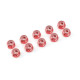 TEAM CORALLY - ALUMINIUM NYLST OP NUT - M4 - RED - 10 PCS - C-31035 -