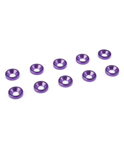 Rondelle alu FHC M3 Violet - 10 pcs - CORALLY - C-31202