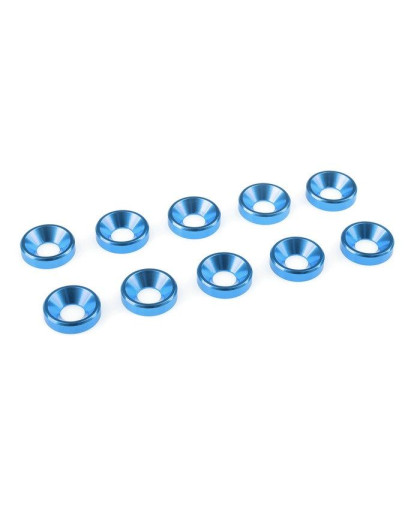 Rondelle alu FHC M4 - Bleu - 10 pcs - CORALLY - C-31214