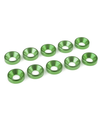 Rondelle alu FHC M5 - Vert - 10 pcs - CORALLY - C-31221