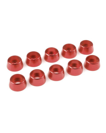 Rondelle alu CHC M5 - Rouge - 10 pcs - CORALLY - C-31295