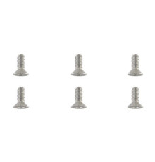 TEAM CORALLY - TITANIUM SCREWS M3 X 8MM - HEX FLAT HEAD - 6 - C-34012