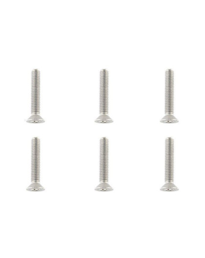 TEAM CORALLY - TITANIUM SCREWS M3 X 16MM - HEX FLAT HEAD - 6 - C-3401