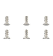 TEAM CORALLY - TITANIUM SCREWS M4 X 10MM - HEX FLAT HEAD - 6 - C-3403