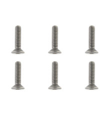 TEAM CORALLY - TITANIUM SCREWS M4 X 16MM - HEX FLAT HEAD - 6 - C-3403
