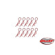 TEAM CORALLY - BODY CLIPS - 45 BENT - SMALL - RED - 10 PCS - C-35101 
