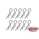 TEAM CORALLY - BODY CLIPS - 45 BENT - LARGE - BLACK - 10 PC - C-35122