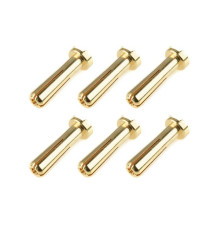 Prise male 4.0mm 90 deg. Solid Type - 6 pcs - CORALLY - C-50151