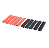TEAM CORALLY - SHRINK TUBING - 9.5MM - RED + BLACK - 10 PCS - C-50224