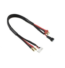 Câble 4mmGold-Tplug + 6SXH-2SXH - CORALLY - C-50281