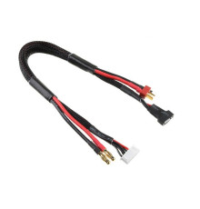 Câble 4mmGold-Tplug + 6SXH-4SXH - CORALLY - C-50283
