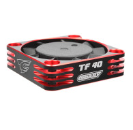 Aluminium Cooling Fan 40mm BEC connector - Black/Red - C-53112-1
