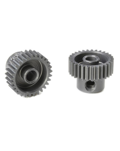 TEAM CORALLY - 64 DP PINION - SHORT - HARD ANODISED AL7075 - - C-7032