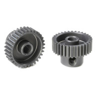 TEAM CORALLY - 64 DP PINION - SHORT - HARD ANODISED AL7075 - - C-7033