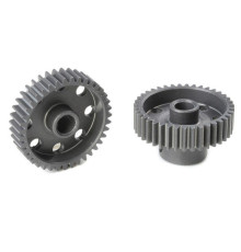 TEAM CORALLY - 64 DP PINION - SHORT - HARD ANODISED AL7075 - - C-7033