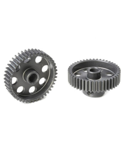 TEAM CORALLY - 64 DP PINION - SHORT - HARD ANODISED AL7075 - - C-7034