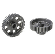 TEAM CORALLY - 64 DP PINION - SHORT - HARD ANODISED AL7075 - - C-7034