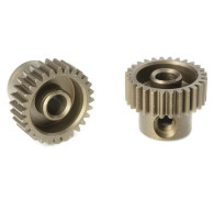 TEAM CORALLY - 64 DP PINION - SHORT - HARDENED STEEL - 28 TE - C-7132
