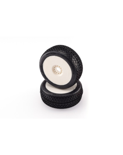 Pair of tyres SAHARA White Mounted - HOT RACE
