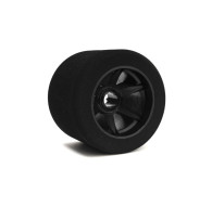 Pair of rear tyres 1/8 76mm Shore 35 on carbon rims. - HOT RACE