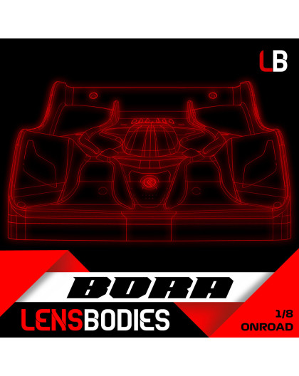 Carrosserie Lens 1/8 Piste Bora Ultra Light - HOT RACE