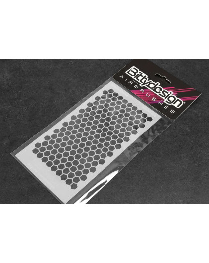 Pochoir Nid d'abeille V1 grand - BITTYDESIGN - BDSTC-002L