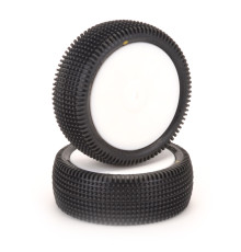 Pneus Cactus avant 4wd Jaune Montés/Collés (2) - SCHUMACHER - U6841