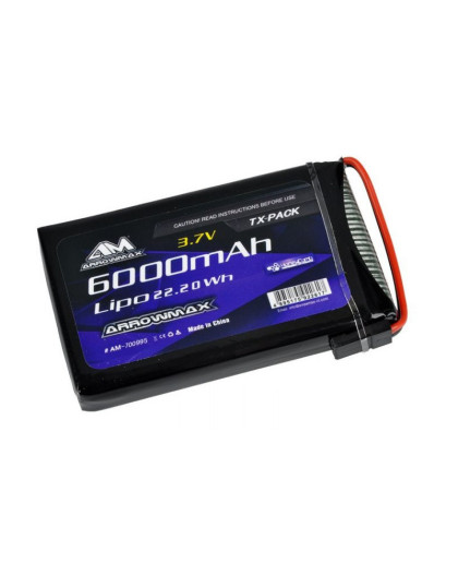 Accu Arrowmax lipo 1S 6000mah 3.7V Sanwa M17 - ARROWMAX - AM700995