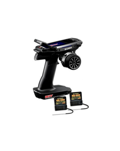 Radio Sanwa M17 + Récepteur 2x RX493i + Lipo - SANWA -S101A32473A-C