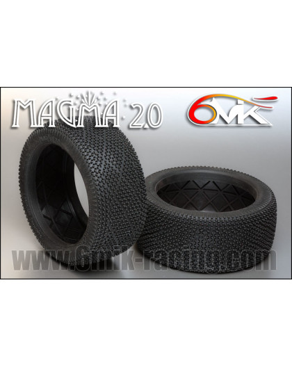 Pneus TT 1/8 Magma 2.0 - Bleu (2) - 6MIK - T16B