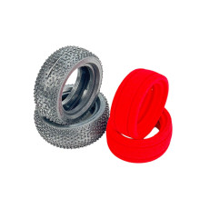 Pneus Crunch 2.0 avant 4WD + inserts - Vert (2) - 6MIK - TI106V