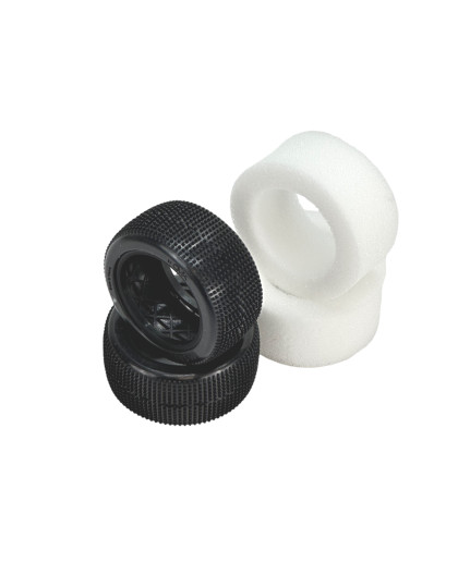 Pneus Wasabi arrière 2WD/4WD + mousses - Silver (2) - 6MIK - TM112S