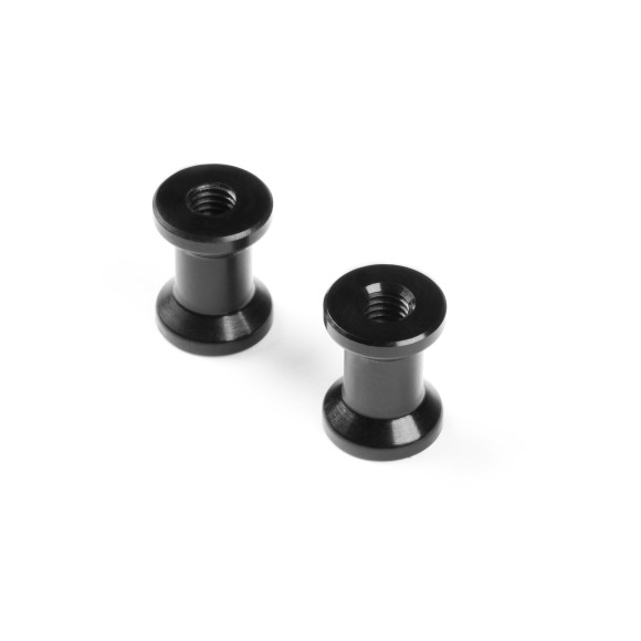ALU REAR BRACE MOUNT 9MM - BLACK (2) - XRAY - 373076