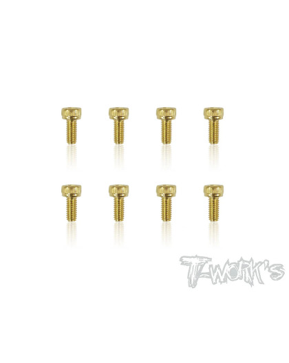 Vis Acier Traitées GOLD CHC 2.5x6mm (8) - T-WORKS - GSS-2506H
