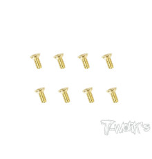 Vis Acier Traitées GOLD FHC 2.5x6mm (8) - T-WORKS - GSS-2506C