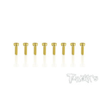 Screws GOLD CHC 2.5x8mm (8) - T-WORKS - GSS-2508H