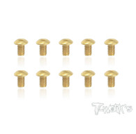 3mmx5mm Gold Button Head Screws (10pcs) - T-WORKS - GSS-305B