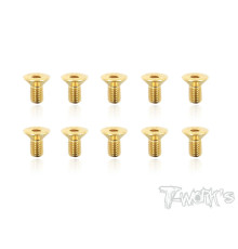 Vis Acier Traitées GOLD FHC 3x6mm (10) - T-WORKS - GSS-306C