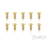 Screws GOLD FHC 3x8mm (10) - T-WORKS - GSS-308C