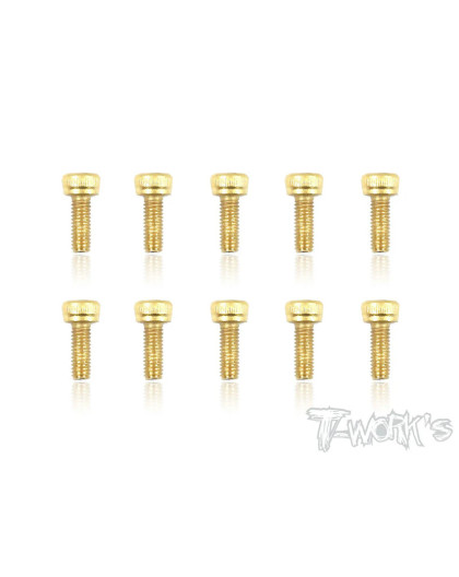 Screws GOLD CHC 3x8mm (10) - T-WORKS - GSS-308H