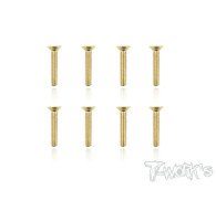 Screws GOLD FHC 3x16mm (8) - T-WORKS - GSS-316C