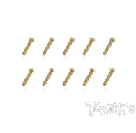 3mmx14mm Gold Steel UFO Screws (10pcs) - T-WORKS - GSS-314U