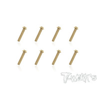 3mmx16mm Gold Steel UFO Screws (8pcs) - T-WORKS - GSS-316U