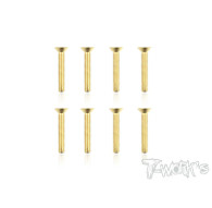 Screws GOLD FHC 3x18mm (8) - T-WORKS - GSS-318C