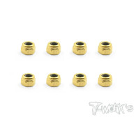 Golden Plated M3 Lock Nuts (8pcs.) - T-WORKS - GSS-3LN