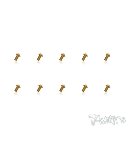 Vis Acier Traitées GOLD Tête UFO 4x10mm (10) - T-WORKS - GSS-410U