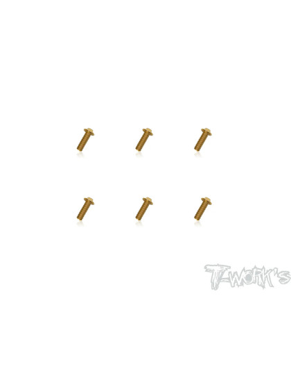 Vis Acier Traitées GOLD Tête UFO 4x16mm (6) - T-WORKS - GSS-416U