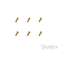 4mmx16mm Gold Steel UFO Screws (6pcs) - T-WORKS - GSS-416U