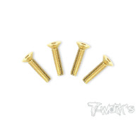 Screws GOLD FHC 4x18mm (4) - T-WORKS - GSS-418C